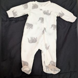 Adorable Elephant Print Baby Onesie